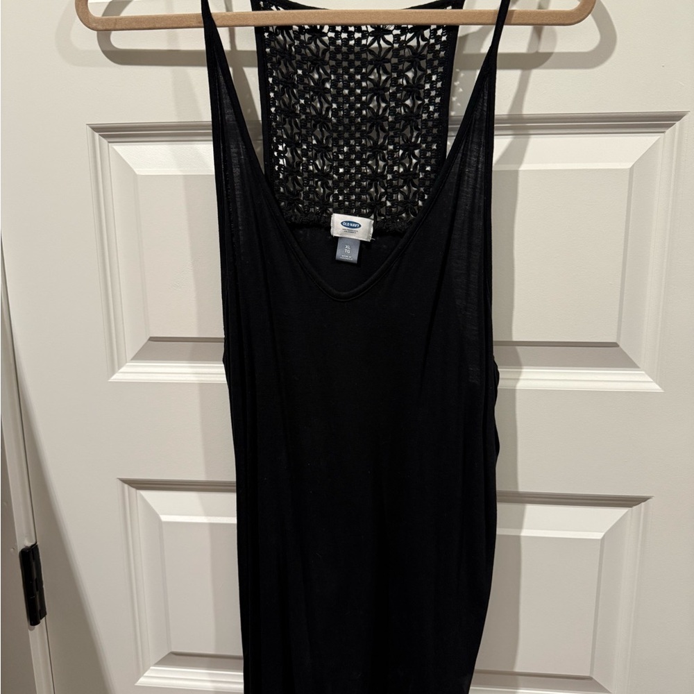 Old Navy Black Knit Detail Top